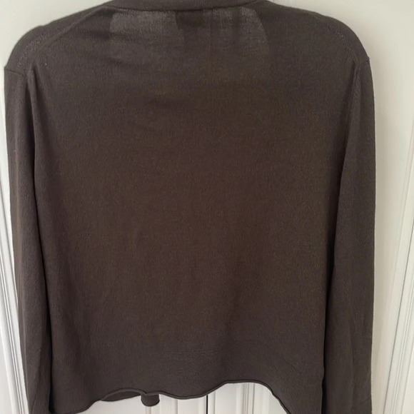 Eileen Fisher Brown button down sweater cardigan size M - Picture 4 of 10